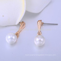 pearl earrings stud double sided pearl earring
